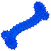 Hračka DOG FANTASY gumová kosť modrá 11 cm 1 ks