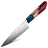 IZMAEL Damaškový kuchynský nôž Saltama Paring/Červená 13.5 cm