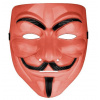 Anonymous maska – Guy Fawkes maska V for Vendetta Farba: červená