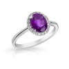 Zlatý zásnubný prsteň DF 3520, biele zlato, ametyst s diamantmi 64