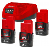 Set akumulátorov Milwaukee M12™ M12NRG-303 (3x3,0Ah +1xC12C) /4933459207/