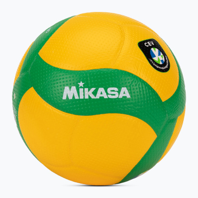 Mikasa CEV volejbalová lopta žlto-zelená V200W veľkosť 5 (5)