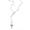 Ruženec postriebrený, náhrdelník