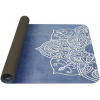 YATE Yoga Mat přírodní guma - vzor H 4 mm - modrá