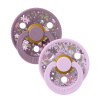 BIBS x LIBERTY Kaučukový guľatý cumlík 2ks 0-6m Varianta: violet-sky-mauve