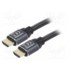 Cable HDMI 2.0 HDMI plug,both sides polyamide 3m black 28AWG