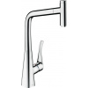 Hansgrohe Metris Select M71 - Kuchynská páková batéria 320, vyťahovateľný výtok, 1jet, sBox, chróm 73803000