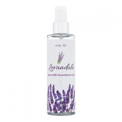 Vivaco Body Tip Bio Lavender Face Water zklidňující a tonizační bio levandulová voda 200 ml pro ženy