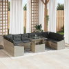 Sada zahradních pohovek 11 pcs Světle šedá 100 x 55 x 73 cm Světle šedá 3349078