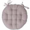 Vankúš - Vankúš na stoličku atmosféry 40 x 40 cm (Okrúhla stolička vankúšová béžová záhrada 40 cm)
