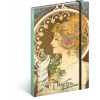 Notes Alfons Mucha – Pero, čistý, 13 × 21 cm