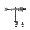 NewStar Tilt/Turn/Rotate Dual Desk Mount (clamp & grommet) for two 10-27