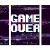 Triptych pre retro koniec hry Mario Nintendo (Triptych pre retro koniec hry Mario Nintendo)