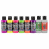 8x60ml Wicked Fluorescent sada airbrush farieb W103-B (WICKED FLUORESCENT AIRBRUSH PAINT SET - 8 x 2oz - 8 x 60ml)