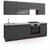 VerDesign, FIJONA kuchynská linka 250, kremenec/wenge LTD,MDF