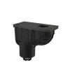 Alca Univerzálny lapač strešných splavenín 300×155/125 mm priamy, čierna