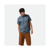 BRIXTON tričko - Charter Print S/S Wvn Azure Blue/Micro Floral (AZBMF) veľkosť: M