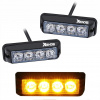 VÝSTRAŽNÁ LAMPA 4xLED STROBOSKOP Silná XENDE oranžová E9 pomoc