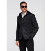 Ombre Men's blazer with detachable underlining and hood - black čierna L Ombre 5902228957461