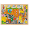 Goki Puzzle drevené Zber odpadu, 48 dielikov