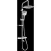 Mexen KX17 sprchový set s hornou hlavicou 24 cm, s termostatickou vaňovou batériou Kai, chrómová, 779001791-00