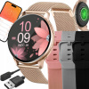 Smart hodinky Lewer SMART WATCH PRE ŽENU ŠPORTOVÉ ELEGANTNÉ ZLATÉ