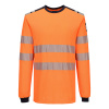 PORTWEST MODAFLAME PW3 FR736 / Pánske nehorľavé tričko s dlhým rukávom - oranžová/navy L