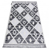 Eoshop Koberec MAROC P662, černo-bílá - střapce, vzor diamant, Berber, Maroko, Shaggy (Velikost: 180x270 cm)