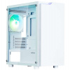 Zalman skříň T4 Plus / miniT / 1x120mm fan ARGB / USB 2.0 / USB 3.0 / tvrzené sklo / bílá (T4 Plus white)