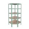 Meets-ecommerce UG Rohový regál 180x80x50, 5-6 políc Farba: Metalická zelená, Počet polic: 5 políc