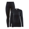 CRAFT SET CORE WARM BASELAYER / Dámsky funkčný hrejivý set - čierna XL