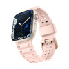 AppleMix Remienok pre Apple Watch Ultra 49 mm / 45 mm / 44 mm / 42 mm - silikónový - dvojitá pracka - ružový