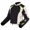 TEXTILNÁ BUNDA OZONE FLOW LADY BLACK/GREY/FLUO YELLOW DXS