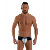 Slipy Mister B URBAN Bronx Brief čierno-biele S, pánske bavlnené slipy