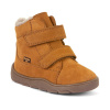 Detské zimné barefoot topánky ZERU TEX FURRY Cognac Froddo G2110151-2 - 35