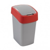 Curver FLIP BIN 25 l šedostříbrná/červená
