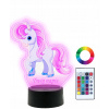 Nočná lampa do detskej izby - Nočná lampa s názvom 3D LED tlače Pony Konik (Nočná lampa s názvom 3D LED tlače Pony Konik)