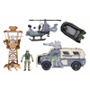 Detský vojenský akčný set s vozidlom a figúrkami - 25 cm