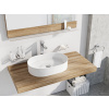 RAVAK XJX01155001 Ceramic Slim O keramické umývadlo Bez prepadu 55x37x12cm white + výpusť XJX01155001