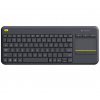 Logitech K400 Plus bezdrátová + Touchpad, USB, CZ, Černá 920-007151