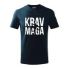 Nápis Krav Maga - Tričko detské bavlnené - 122 cm/6 rokov ( Tmavomodrá (veľmi tmavá - skoro čierna) )