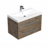 Swiss aqua technologies Koupelnová skříňka s umyvadlem SAT Cube Way 80x53x46 cm dub Wellington mat CUBE46802DWVER