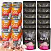 PETSTORY Mokré krmivo pre sterilizované mačky Králik 400g (RAFI Dolina Noteci CAT Mokré krmivo Morčacie MIX 12x100g + PETSTORY 12x400g)