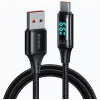 Mcdodo CA-1080 USB na USB-C s displejom, 66 W, 6A, 1,2m, černý