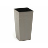 Lamela Kvetináč Finezia Eco Dluto vrúbok 400x400x750 mm sivý