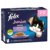 Felix Fantastic Junior hovädzie, kuracie, sardinky, losos v želé 12 x 85 g