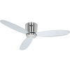 CasaFan ECO PLANO II 112 BN-SI WiFii stropný ventilátor, 13 W, (Ø x v) 112 cm x 160 mm, chróm (kartáčovaný), 311280W; 311280W