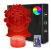 Manchester United 3D LED USB + lôžko diaľkového ovládania (Fľaša na vodu Real Madrid Adidas 750 ml FR9744)