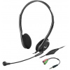 GENIUS headset HS-200C, 2x 3,5 jack, redukcia na single jack