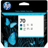 HP 70 Modrá a zelená tlačová hlava DesignJet